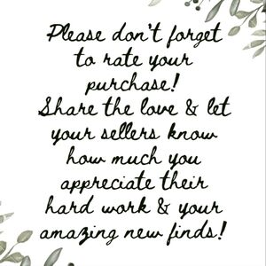 ⭐️Rate Your Purchases!⭐️